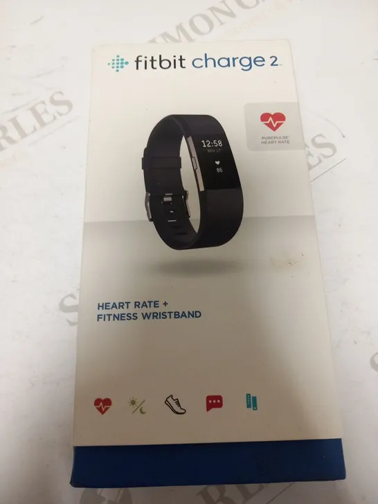 BOXED FITBIT CHARGE 2 HEART RATE AND FITNESS WRISTBAND