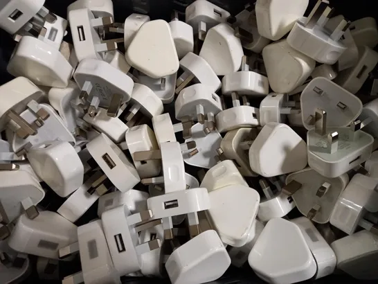 LOT OF APPROX 35 ASSORTED USB CHARGER UK WALL PLUG ADAPTERS