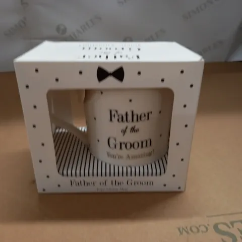 BOXED FATHER OF THE GROOM FINE CHINA MUG