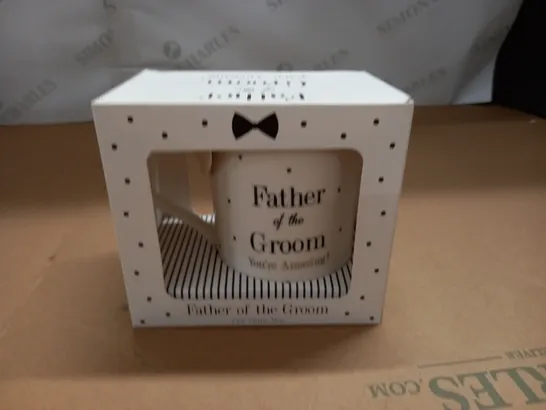 BOXED FATHER OF THE GROOM FINE CHINA MUG