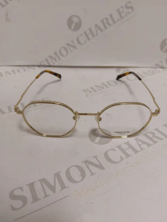 LONDON RETRO RADLEY GOLD ROUNDED EYEGLASSES 