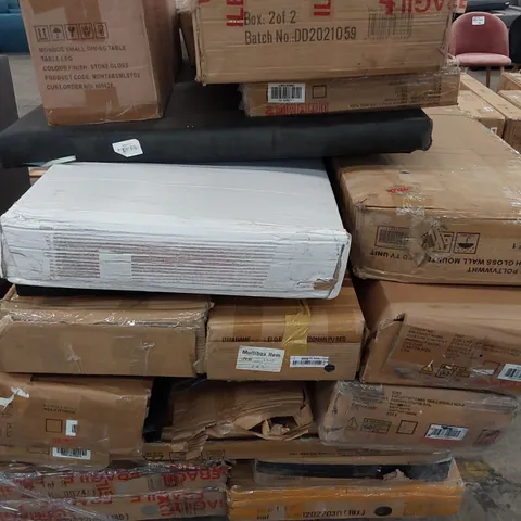 PALLET OF ASSORTED FURNITURE AND FURNITURE PARTS 