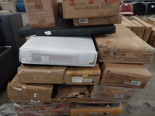 PALLET OF ASSORTED FURNITURE AND FURNITURE PARTS 