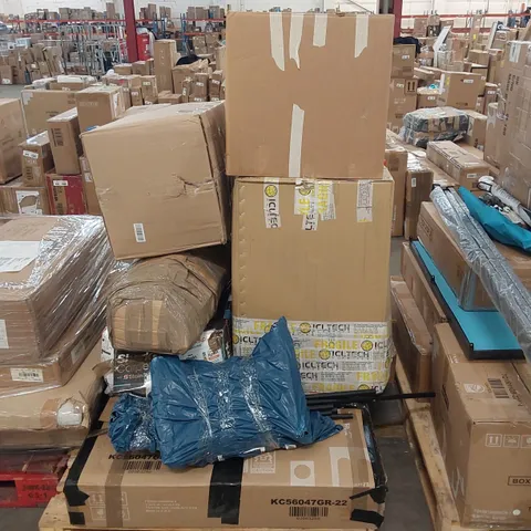 PALLET OF ASSORTED FURNITURE PARTS AND CONSUMER GOODS 