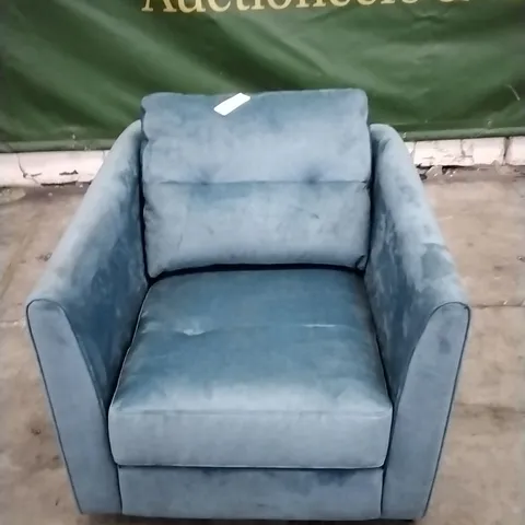 QUALITY BRITISH DESIGNED & MANUFACTURED G PLAN WALT SWIVEL CHAIR DELUXE SCUBA VELVET