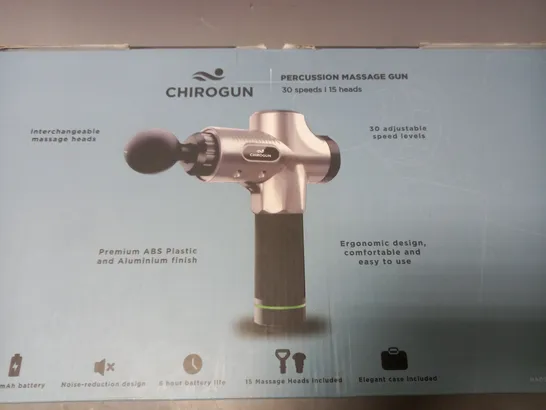 BOXED CHIROGUN PERCUSSION MASSAGE GUN 