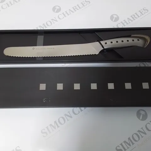 BOXED SHA RA KU MONO MOLYBDENUM VANADIUM STEEL 18-8 STAINESS STEEL FJ-15 23CM BREAD KNIFE