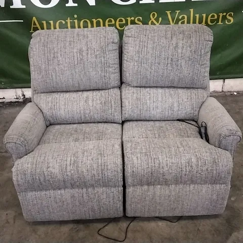 QUALITY BRITISH DESIGNED & MANUFACTURED G PLAN NEWMARKET 2 SEATER POWER RECLINER SOFA COPPICE ASH FABRIC