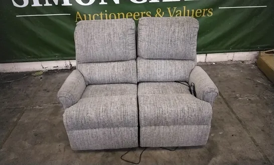 QUALITY BRITISH DESIGNED & MANUFACTURED G PLAN NEWMARKET 2 SEATER POWER RECLINER SOFA COPPICE ASH FABRIC