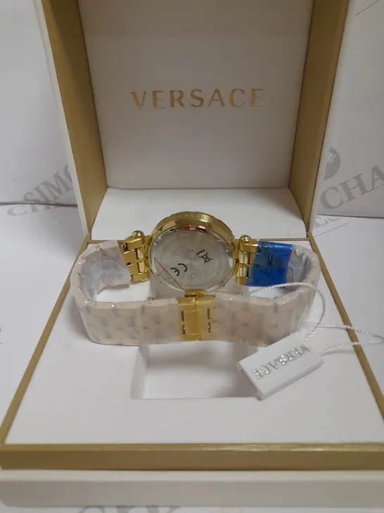 VERSACE GRECA CHRONO 45MM BLACK TRIPLE DIAL WATCH RRP £1150