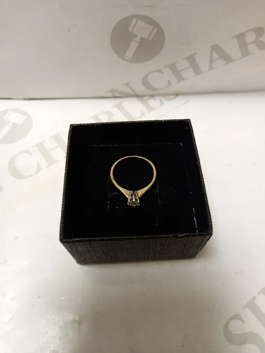 MOISSANITE 9CT YELLOW GOLD 025CT RING RRP £269