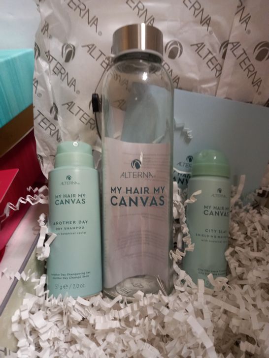 ALTERNA GIFT SET - "MY HAIR MY CANVAS" - FESTIVAL KIT - WATER BOTTLE, DRY SHAMPOO AND SHIELDING HAIRSPRAY