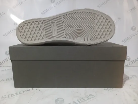 BOXED PAIR OF ALLSAINTS LEX TRAINERS IN CHALK UK SIZE 11