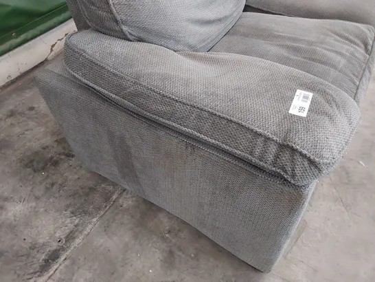 DESIGNER AYLESBURY THREE SEATER SOFA GREY FABRIC 