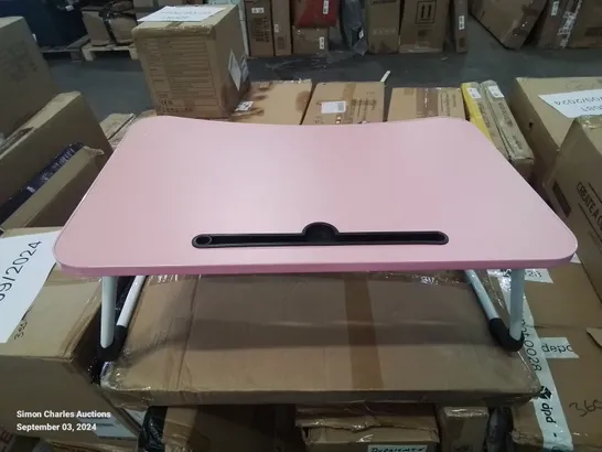 BOXED PINK LAPTOP TRAY/BEDSIDE CADDY