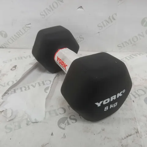 YORK FITNESS NEO-HEX 8kg DUMBELL