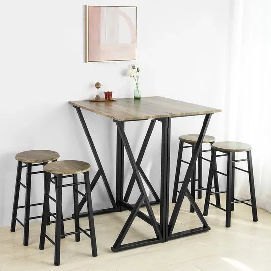 IONIA FOLDING DINING SET WITH 4 CHAIRS (ONLY BOX 1 OF 2)