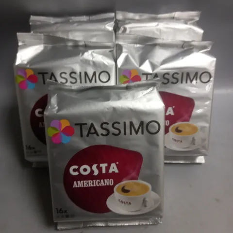 LOT OF 5 16-PACKS OF TASSIMO AMERICANO