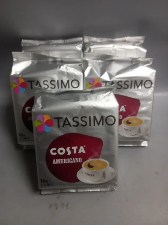 LOT OF 5 16-PACKS OF TASSIMO AMERICANO