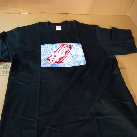 SUPREME BLACK T-SHIRT - L