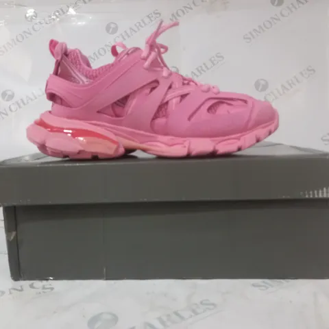 BOXED PAIR OF BALENCIAGA TRACK SNEAKERS IN PINK UK SIZE 6