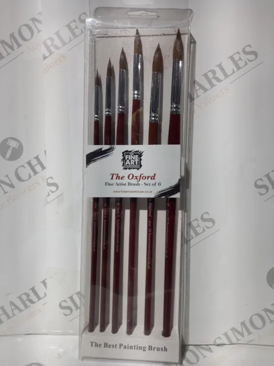 THE OXFORD SET OF 6 FINE ARTIST BRUSHES