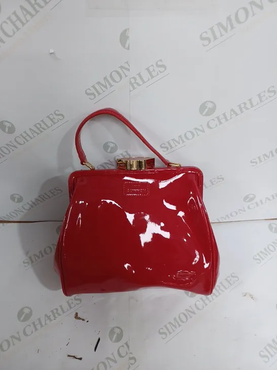 LULU GUINNESSS GLOSS RED HANDBAG 