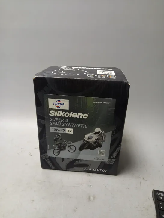 FUCHS SILKOLENE SUPER4 SEMI SYNTHETIC 10W-40 4T / 4L / COLLECTION ONLY 