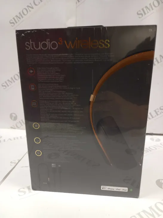 SEALED BEATS STUDIO 3 WIRELESS HEADPHONES IN MIDNIGHT BLACK