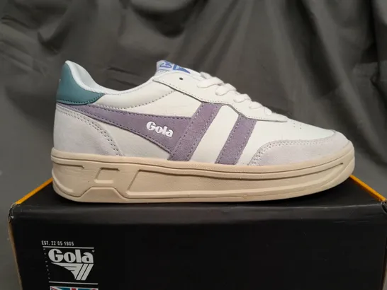 BOXED GOLA TOPSPIN WHITE TRAINERS - UK 5