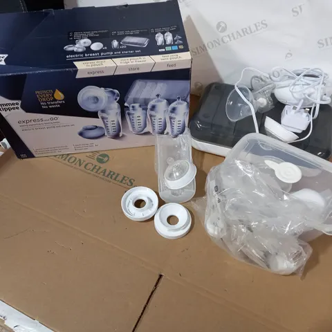 BOXED TOMMEE TIPPEE EXPRESS AND GO ELECTRIC BREAST PUMP STARTER SET