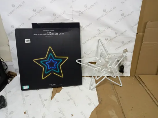 JOHN LEWIS STAR MULTICOLOURED NEON LED LIGHT 