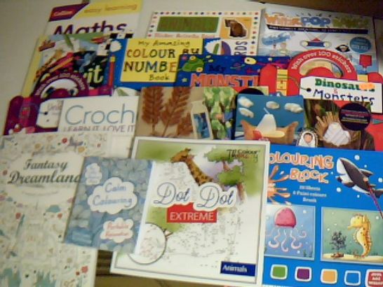 ASSORTMENT OF 15 CRAFT BOOKS, COLOURING BOOKS AND ACTIVITY BOOKS 