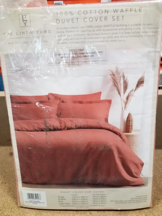 CATHERINE 180 TC DUVET COVER SET - RED CLAY