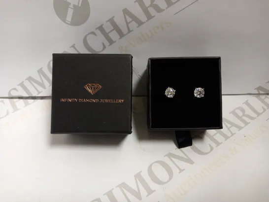 BOXED INFINITY DIAMOND JEWELLERY DIAMOND STUD EARRINGS 