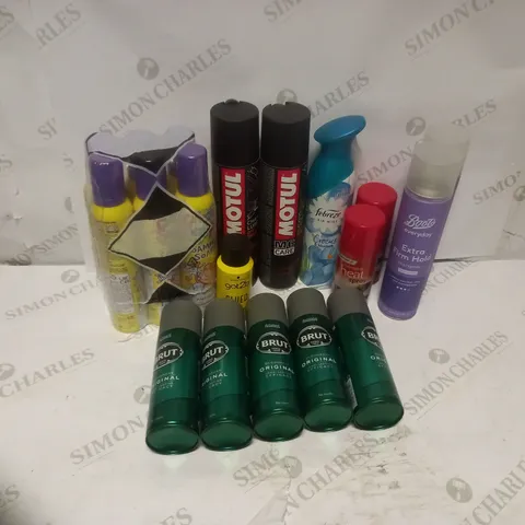 BOX OF  ASSORTED HEALTH AND BEAUTY PRODUCTS - INCLUDING HEAT SPRAY, FOAMING SOAP, FEBREEZE