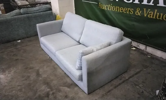 DESIGNER SKY BLUE FABRIC 2 SEATER SOFA