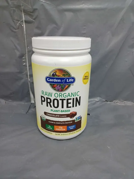 GARDEN OF LIFE RAW ORGANIC PLANT BASED PROTEIN POWDER CHOCOLATE FLAVOUR 700G