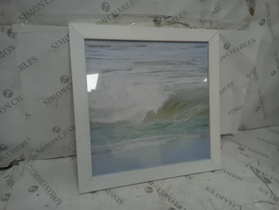 MARMONT HILL 'THE POWER OF SEA' BY SHARON KALSTEK FRAMED PHOTOGRAPHIC PRINT 51X51CM