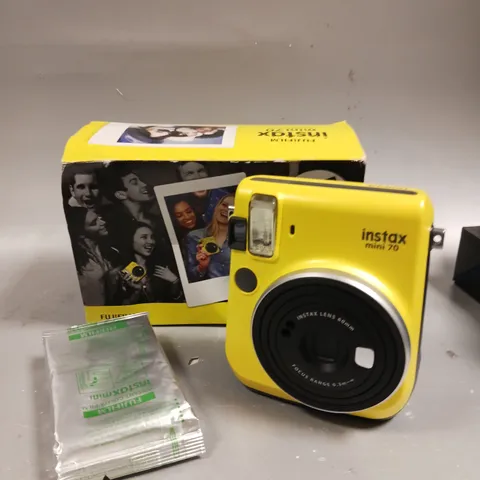 BOXED INSTAX MINI 70 INSTANT CAMERA IN CANARY YELLOW 