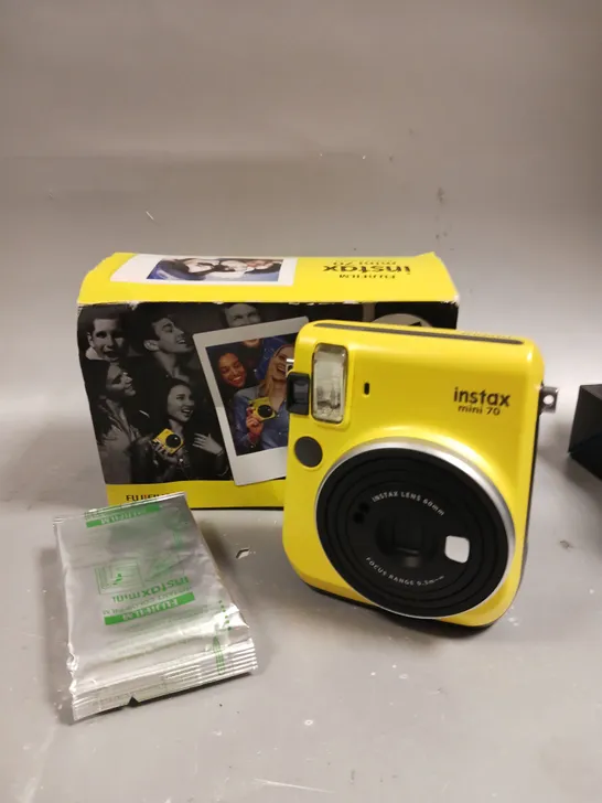 BOXED INSTAX MINI 70 INSTANT CAMERA IN CANARY YELLOW 