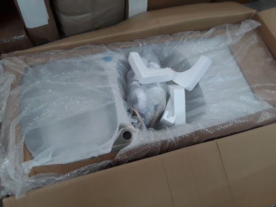 BOXED METAL 2-BASIN SINK WITH FITTINGS