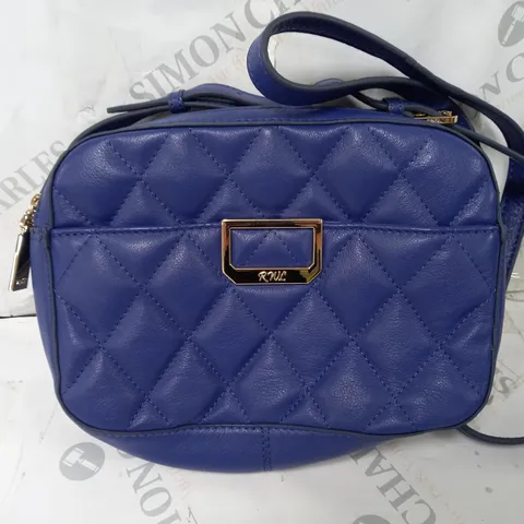 RUTH LANGSFORD QUILTED LEATHER CROSSBODY BAG IN COBALT