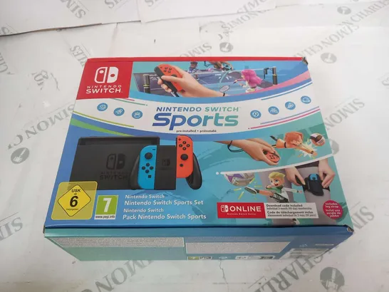 BOXED NINTENDO SWITCH WITH NINTENDO SWITCH SPORTS PRE-INSTALLED