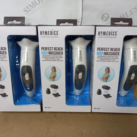 LOT OF 3 BOXED AS NEW HOMEDICS PERFECT REACH BODY MASSAGER