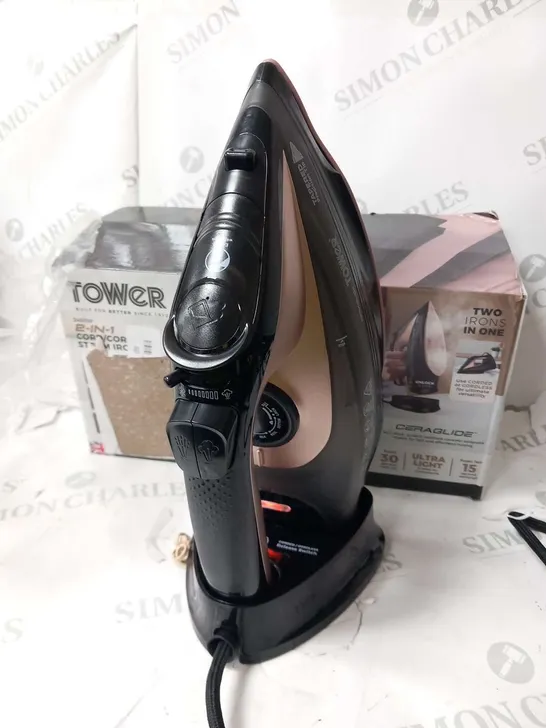 BOXED TOWER 2400W 2 IN 1 CORD/CORDLESS STEAM IRON T22008RG