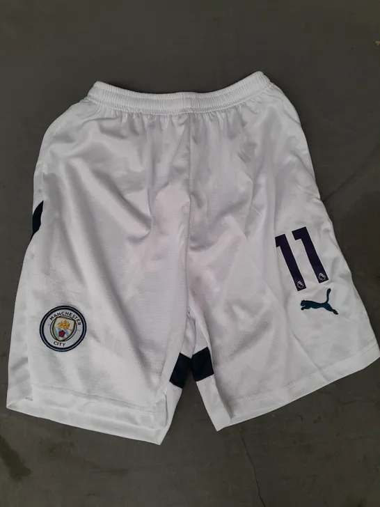 PUMA CHILDREN'S MANCHESTER CITY SHORTS - NUMBER 11 - SIZE UNSPECIFIED