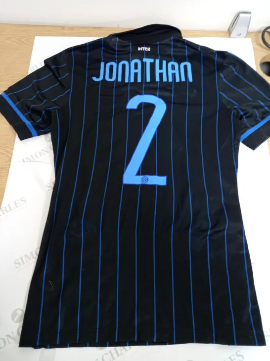 AUTHENTIC SIGNED INTER MILAN 2014 HOME SHIRT - "JONATHAN 2" - MEDIUM