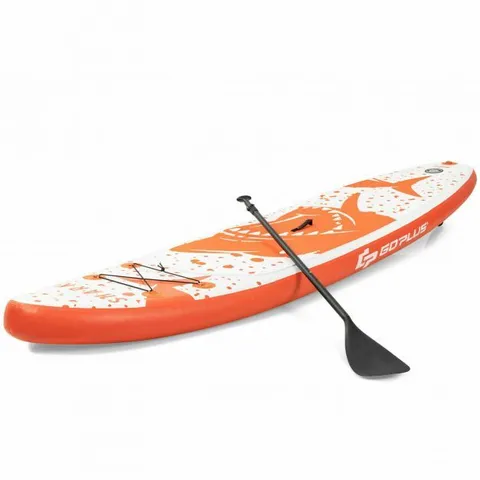 BOXED COSTWAY 11' INFLATABLE STAND UP PADDLE BOARD SURFBOARD W/BAG ALUMINUM PADDLE PUMP 