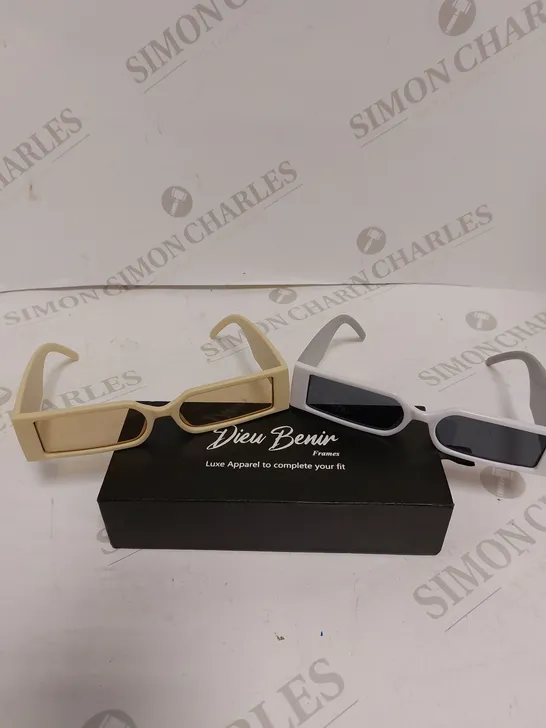 PAIR OF DIEU BENIR RETRO STYLE TINTED SUNGLASSES 